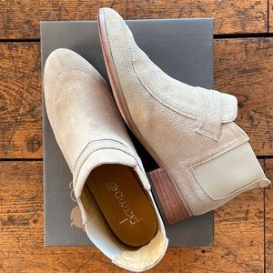 Plomo Simona Beige Suede Loader Flat Boot 38